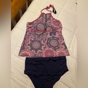 Cole of California, xl, blue, pink, 2 piece